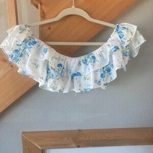 NWT By Egreis Floral TubeTop - Delicate Blue Flower Detail - Femine - Flowy